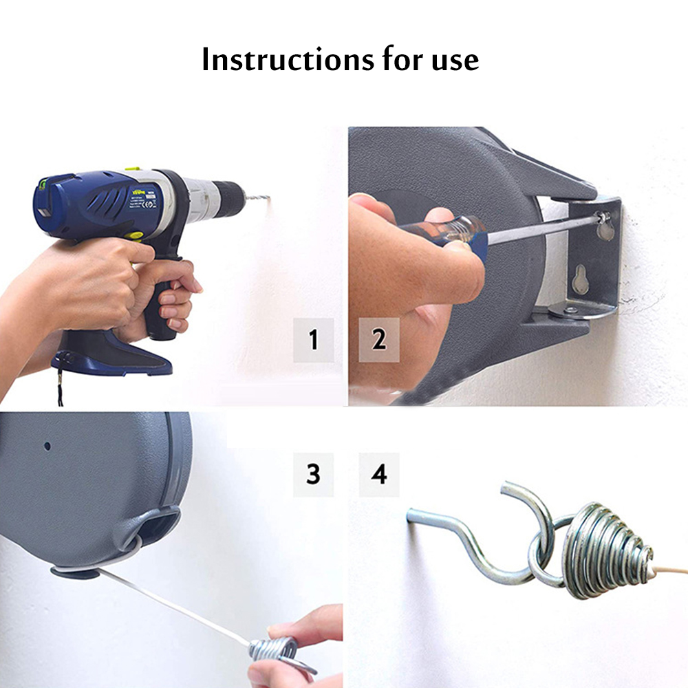 12M Clothes Drying Rack Rope Stainless Steel Retra... – Vicedeal