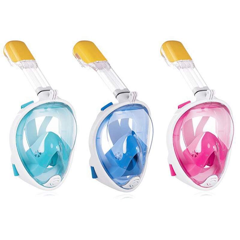 Full Face Snorkel Mask - Anti-Fog Removable - Scuba Diving Mask - Adult & Child Silicone