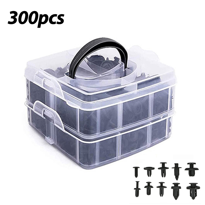 Clips de sujeción para coche, sujetadores mixtos para puerta, Panel embellecedor, remache de parachoques, retenedor, cubierta de motor de empuje, Clip para guardabarros, 300/620 Uds.: Oro