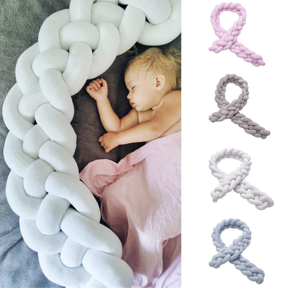 Baby Crib Bumper Soft Geknoopt Gevlochten Kussen Protector Voor Baby Kid Kinderen Bed Hek Hek Decoratie