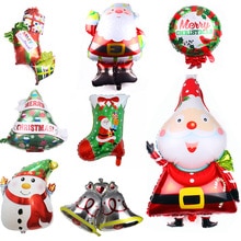Jul lager folie ballonger pojke globos julgran ballong julfest dekorationer navidad box boll år