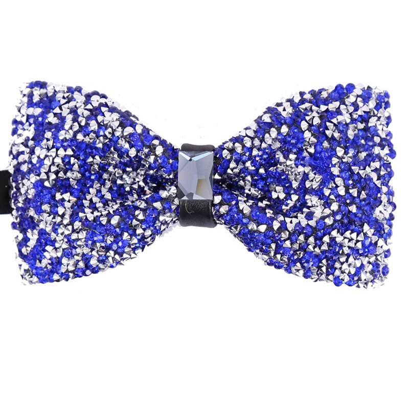 Pajarita de diamantes para hombre, lazo con cuello de cristal brillante, lazo de lujo para boda, banquete, , nudo de mariposa ostentoso, corbatas de novio