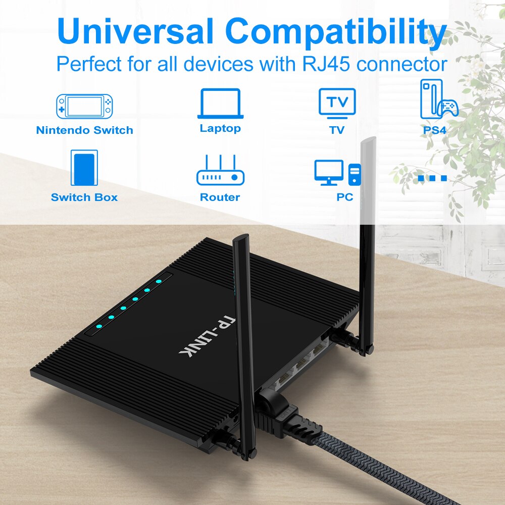 Ethernet Cable Cat7 Lan Cable UTP CAT 7 RJ 45 Network Cable RJ45 Cat7 Internet Cable Patch Cord for Modem Router Cable Ethernet