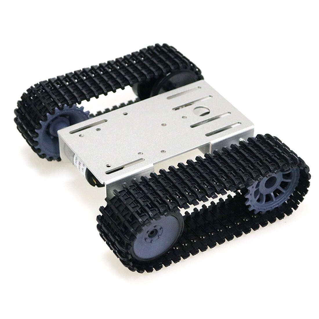 Tp101 high tech tracked robot smart bil platform diy metal robot tank crawler chassis platform kit til arduino - sølv: 3
