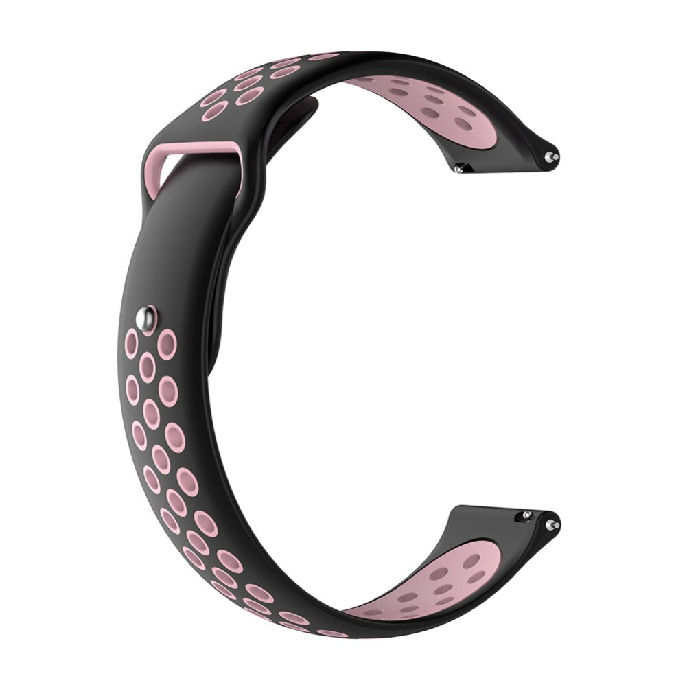 Correa de silicona para Garmin vivove HR / Vivoactive 3, repuesto de correa deportiva para Reino Unido: black pink