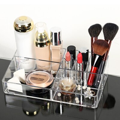 1 pcs Acryl make-up organizer cosmetica doos make-up borstel lippenstift houder bureau accessoires