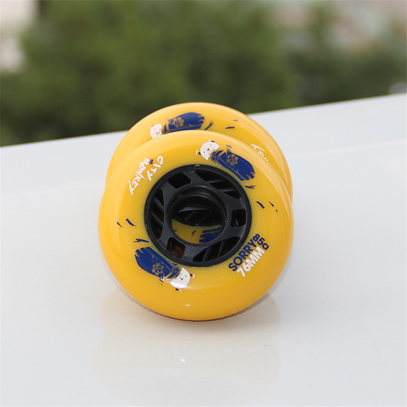 Original City Monkey 85A slalom y rodillo de frenado, rueda de patines en línea FSK universal multiusos, todo redondo [72mm 76mm 80mm]