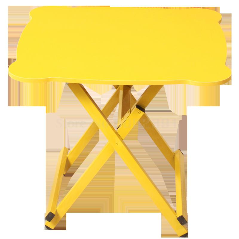 Foldet husstandsbord lille lejlighed firkantet bord udendørs bærbart bord sovesal simpelt studiebord børnebord