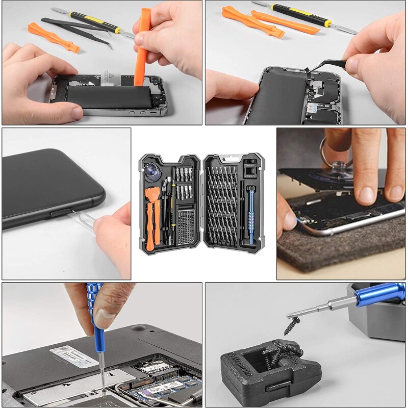 Screwdriver Kit 51 in 1 Precision Magnetic Bits DIY Dismountable Screw Driver Set Mini Tool Case For Smart Home PC Phone Repair