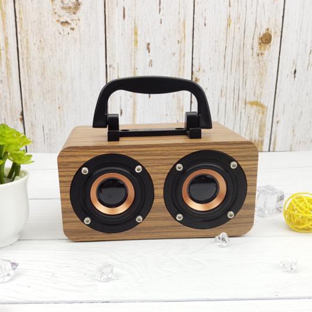 retro Holz kabellos Schreibtisch Bluetooth Lautsprecher Telefon Halfter USB Aufladbare