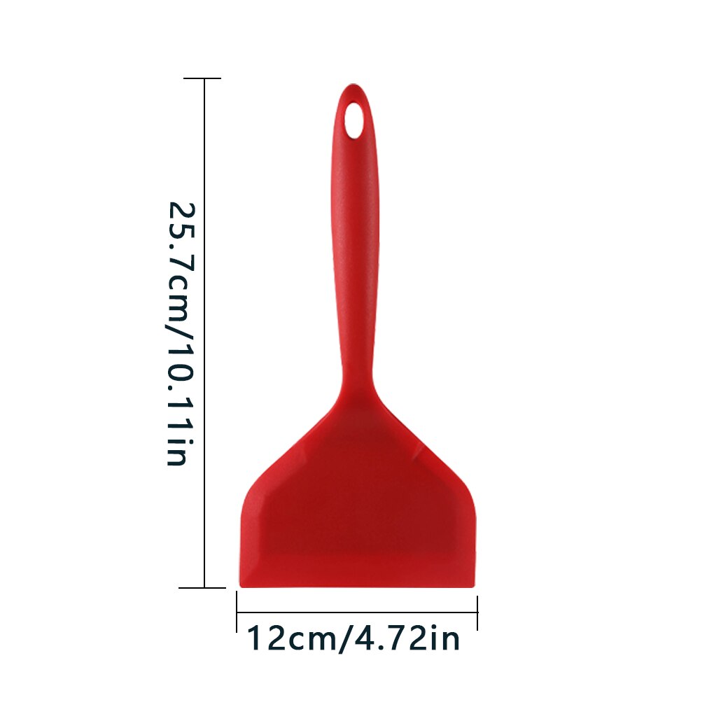 Spatula Silicone Nylon Spatula Heat-resistant Scraper for Kitchen Baking Cooking: F Red