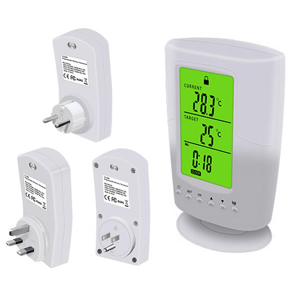 Temperature Control Thermostat 220V Nashone Digital Wireless Thermostat LCD Remote Temperature Controller socket with thermostat