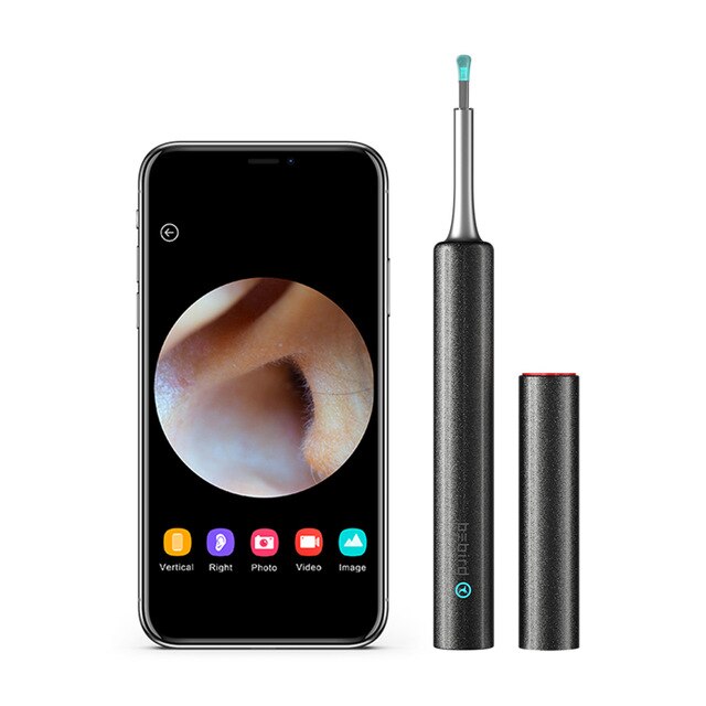 Xiaomi bebird  c3 ørestik smart visuel 200w højpræcisions endoskop  ip67 vandtæt genopladeligt børne øreplukker værktøjssæt: Sort