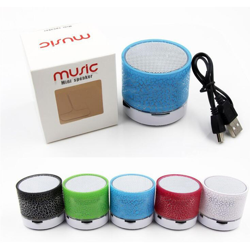 Draadloze Mini Led Bluetooth Speakers Muziek Audio Tf Usb Stereo Subwoofer Met Mic: Green