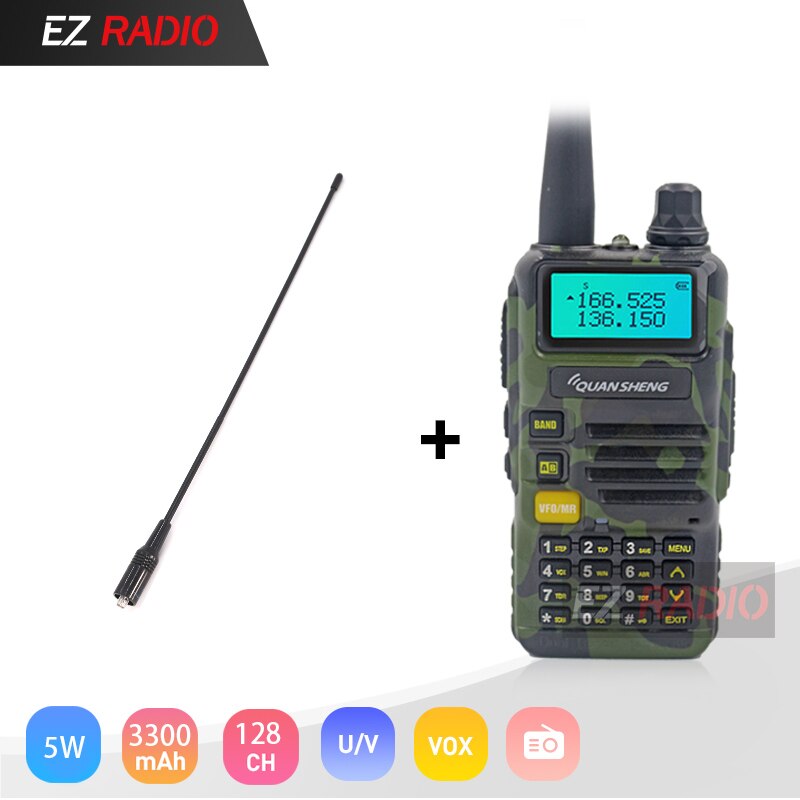 Upgrade 5W Quansheng UV-R50-2 Mobile Walkie Talkie Vhf Uhf Dual Band Radio camouflage UV-R50-1 UV R50 Series Uv-5r tg-uv2 UVR50: Add NA-771 Antenna