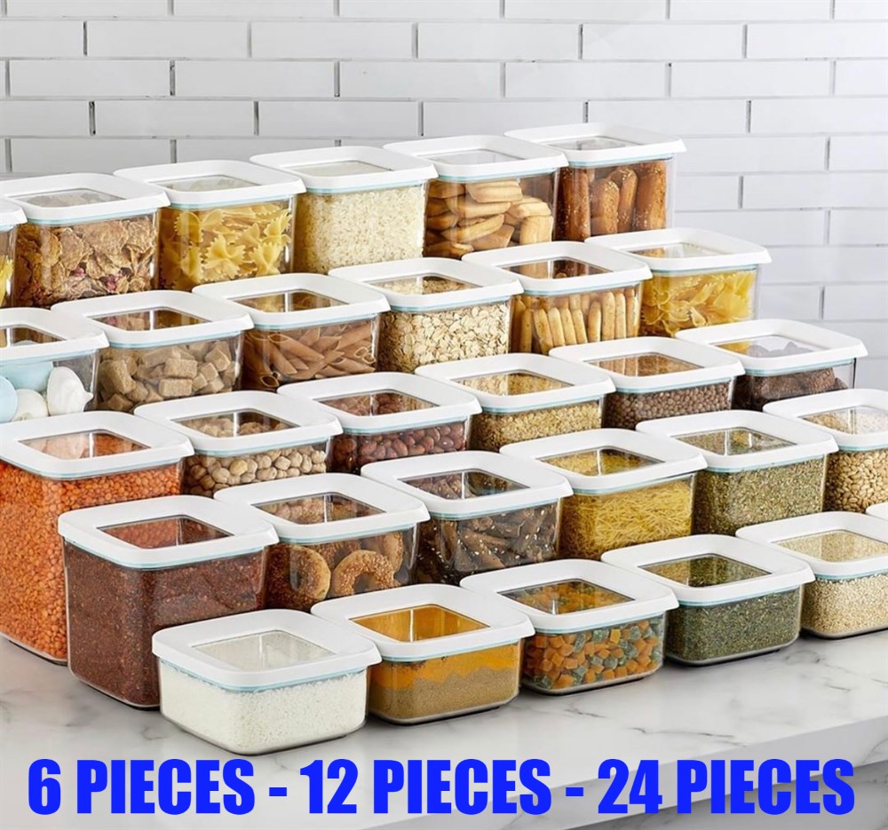 Boîte de Rangement de garde-manger de Cuisine de sans BPA, couvercle sous vide, récipient pour aliments frais, pâtes, légumes, thé, Rangement de Cuisine