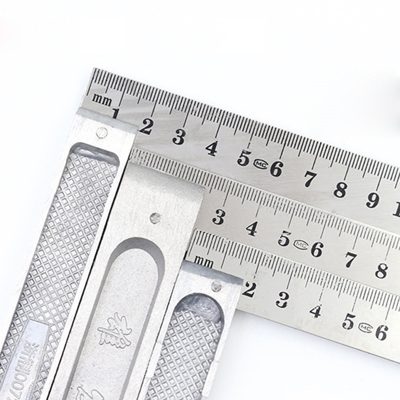 200mm length Triangle Ruler 90 Degree Square Thick Stainless Steel Triangular rule Woodworking tool measurement and drawing