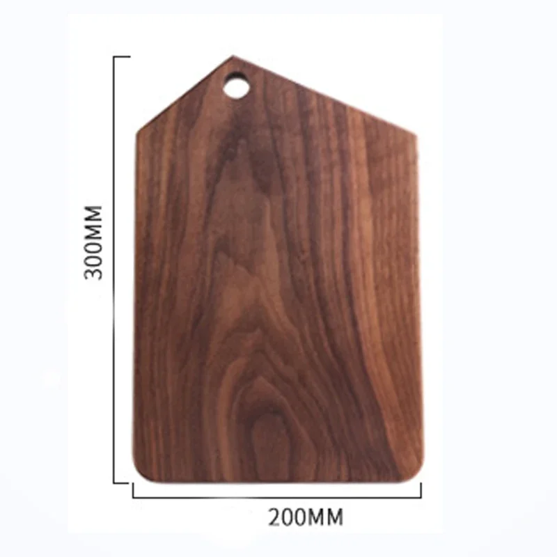 Planche à découper en bois massif, bois massif de cuisine en noyer noir, sans laque, avec planche à découper en bois: Violet
