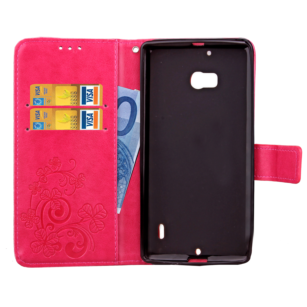 Abdeckung Telefonkasten Für Nokia Lumia 930 5,0 "N930 Flip Pu-leder TPU Shell Klee Diamant Stil Holster Tasche Kick High