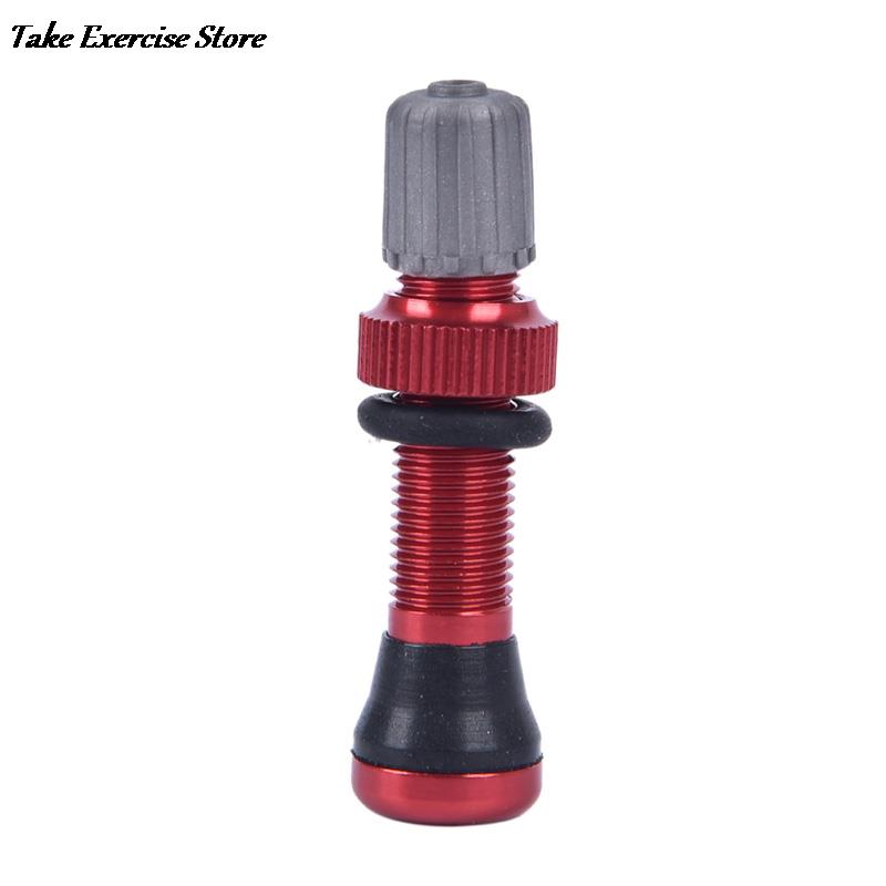 1 stuks 45mm mtb fiets schrader tubeless ventiel voor mountainbike ventiel velg wiel tubeless band ventiel: Oranje
