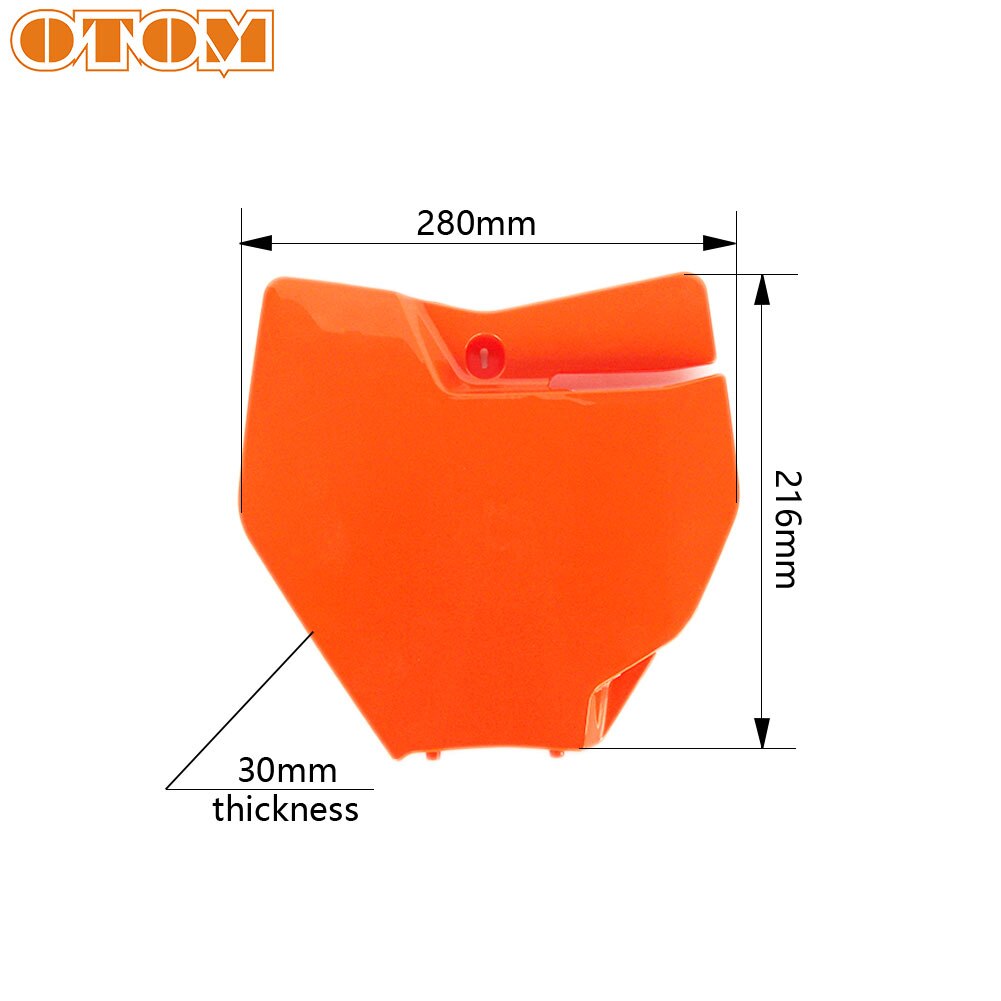 Otom frontnummerplate plastdeksel hvit oransje til ktm sx sxf  xc 125 250 350 450 skitt gruve sykkel motocross enduro nummerskilt