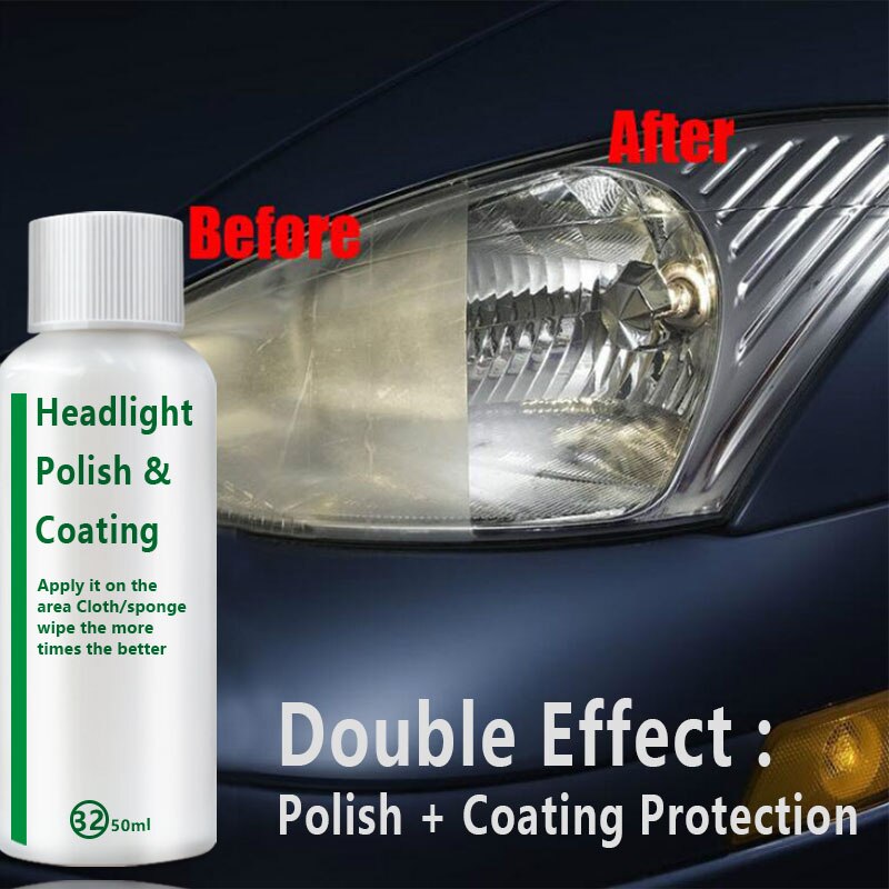 Lampe regummiering agent glitter auto polish len restaurering bil lygte restaurer kit bil lygte reparation væske