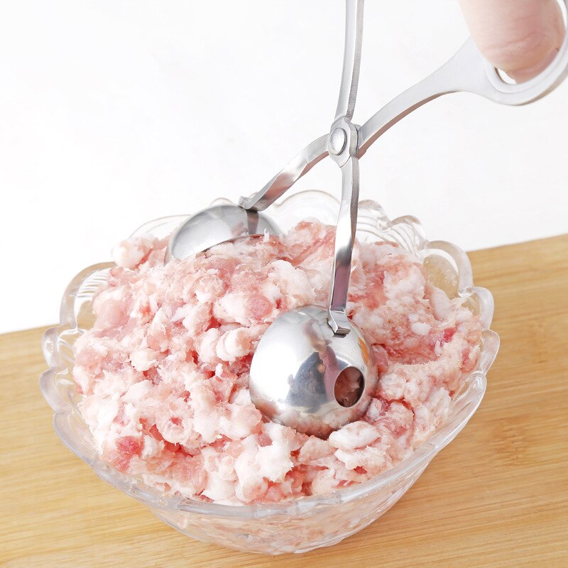 Köttbullsmaskin rostfritt stål gör-det-själv fisk kött ris nötkött köksredskap skopa klämma enkla praktiska köksredskap kök press