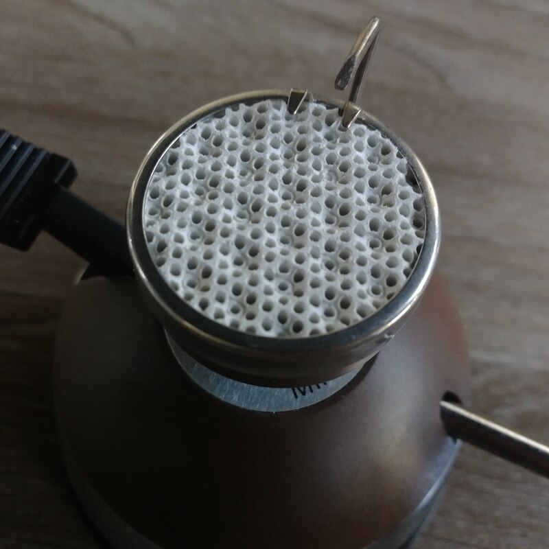 Kaffesifon mikrobrännare 304 tiamo rostfritt stål utsökt gasbrännare för kaffetillverkning keramik flammahuvud