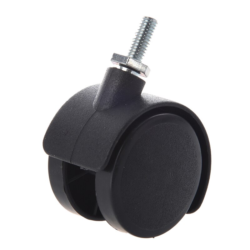 Vástago roscado de 6mm rueda Dual de 40mm giratoria Caster negro utilizado ampliamente para los muebles, carro de mano, carro de compras, electrodomésticos