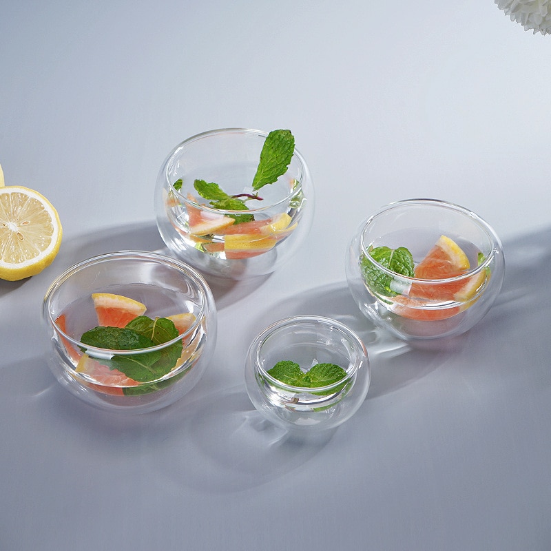 4 Pcs 50ml100ml150ml200ml Double Wall Cup Isolatie Hoge Borosilicaatglas Cup Koffie Melk Sap Drinken