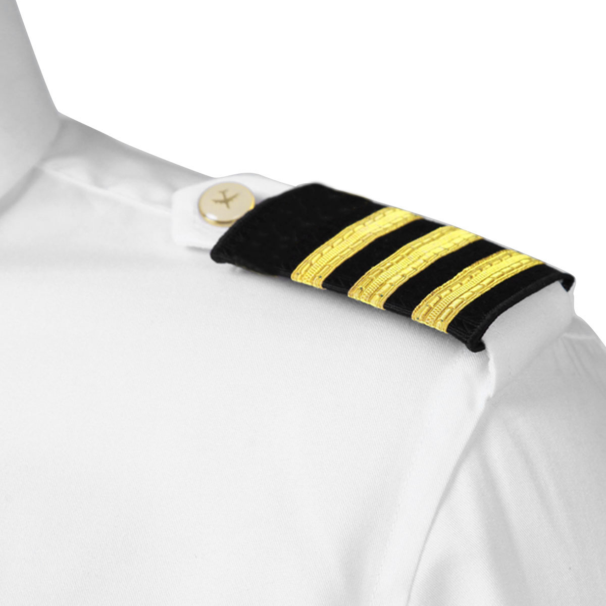 1 Paar Een/Twee/Drie/Vier Bar Polyester Materialen Traditionele Professionele Sailor Uniform Epauletten Met Goud nylon Strepen
