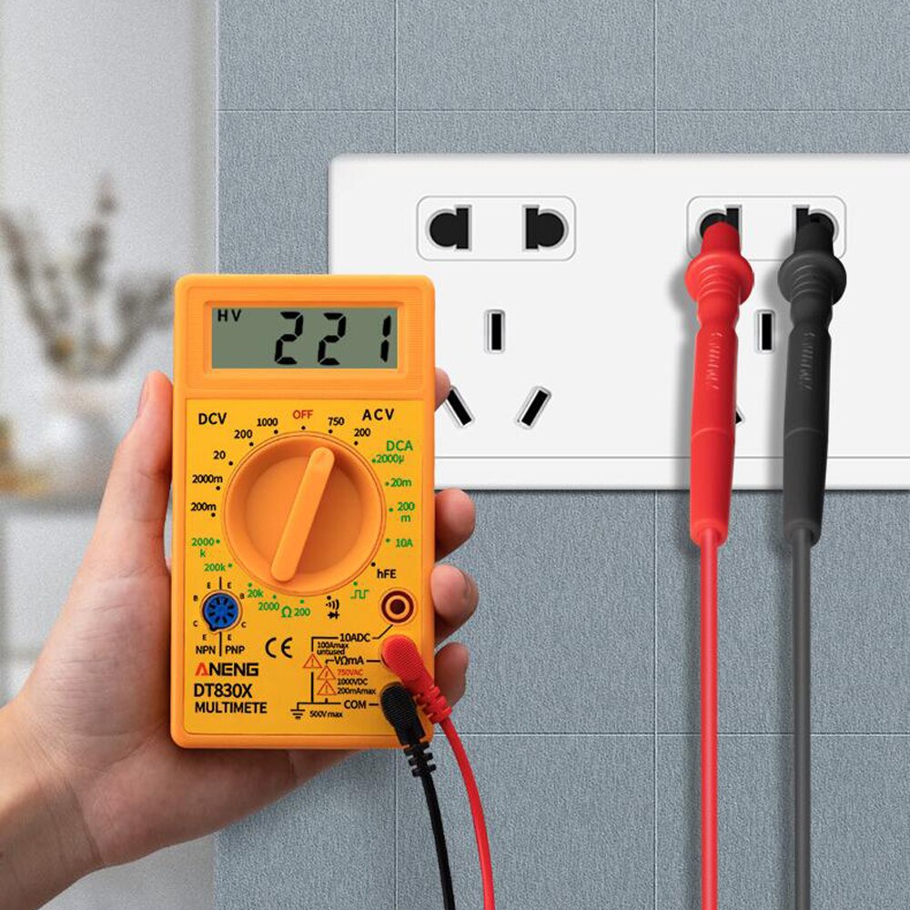 ANENG DT830X LCD Display Digital Multimeter Voltmeter Ammeter Ohmmeter DC Current Tester Handheld Fault Buzzer Test Machine