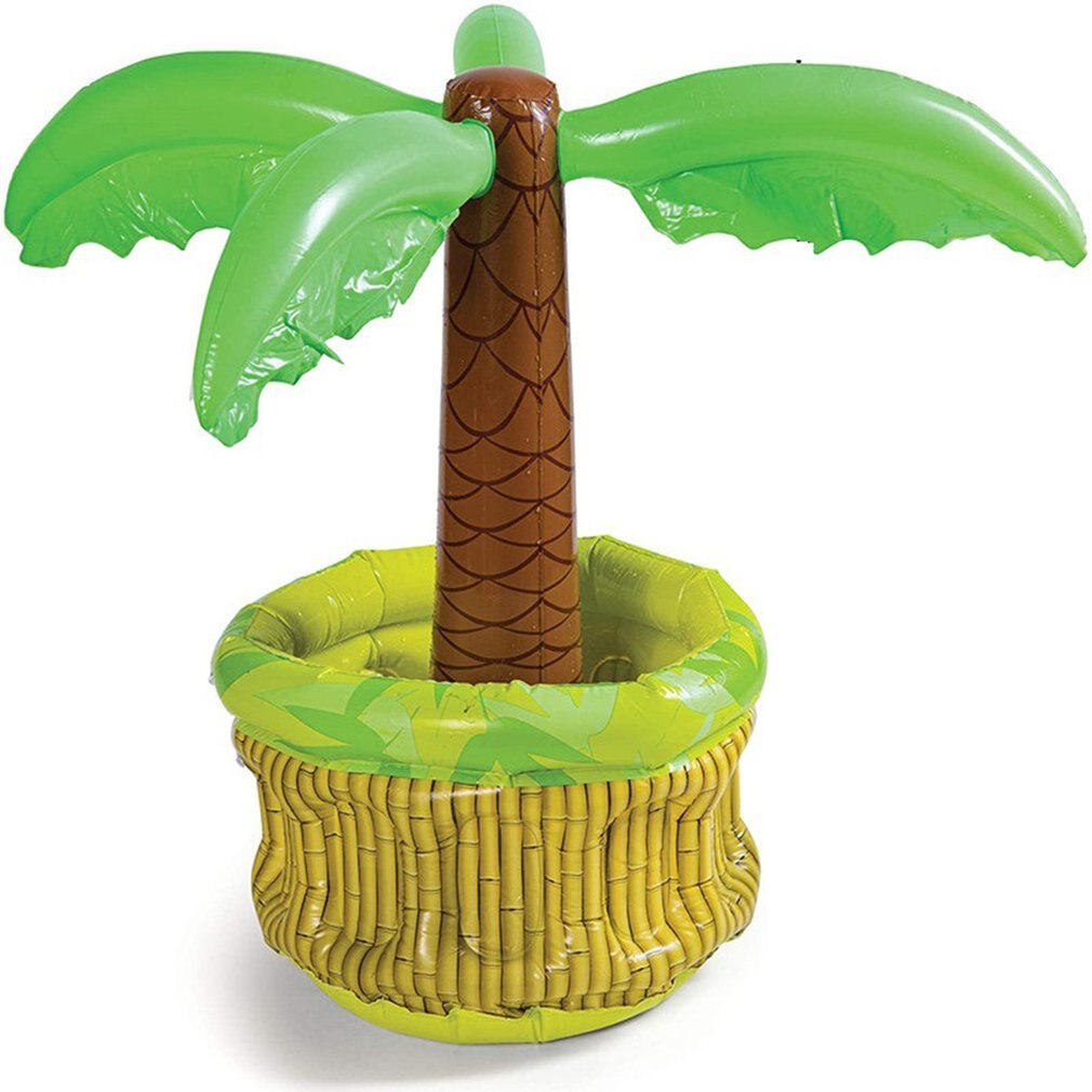 Palm Tree Cooler Inflatable Serving Bar Salad Buffet Ice Tray Food Drink Containers With Drain Plug For Picnic Pool Party: JD1562001