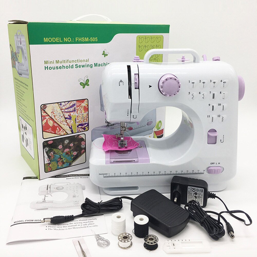 Naaimachine Fanghua 505 Naai Mini Handleiding Draagbare Assistent Thuis Elektrische Desktop Multifunctionele Dikke Afsluitbare