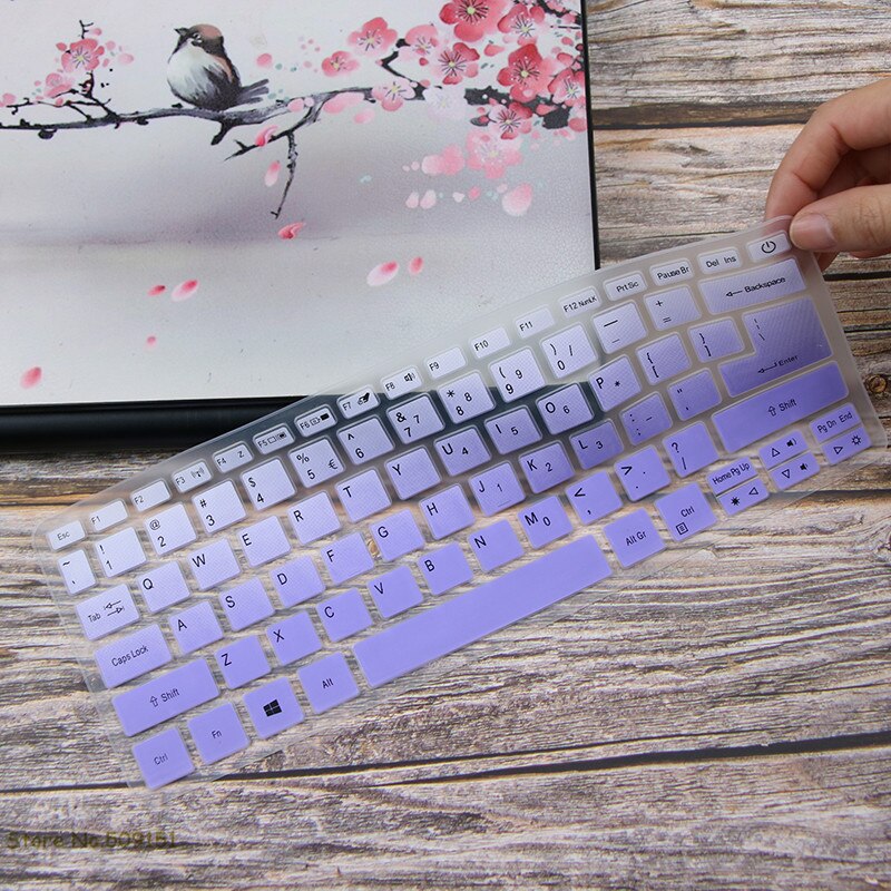 Laptop Silicone Keyboard Cover Protector Skin For Acer Aspire 5 A514-52 A514-52K A514-52G A514-52KG A514 52G 52K 52 14'' 8565U: Gradual Purple
