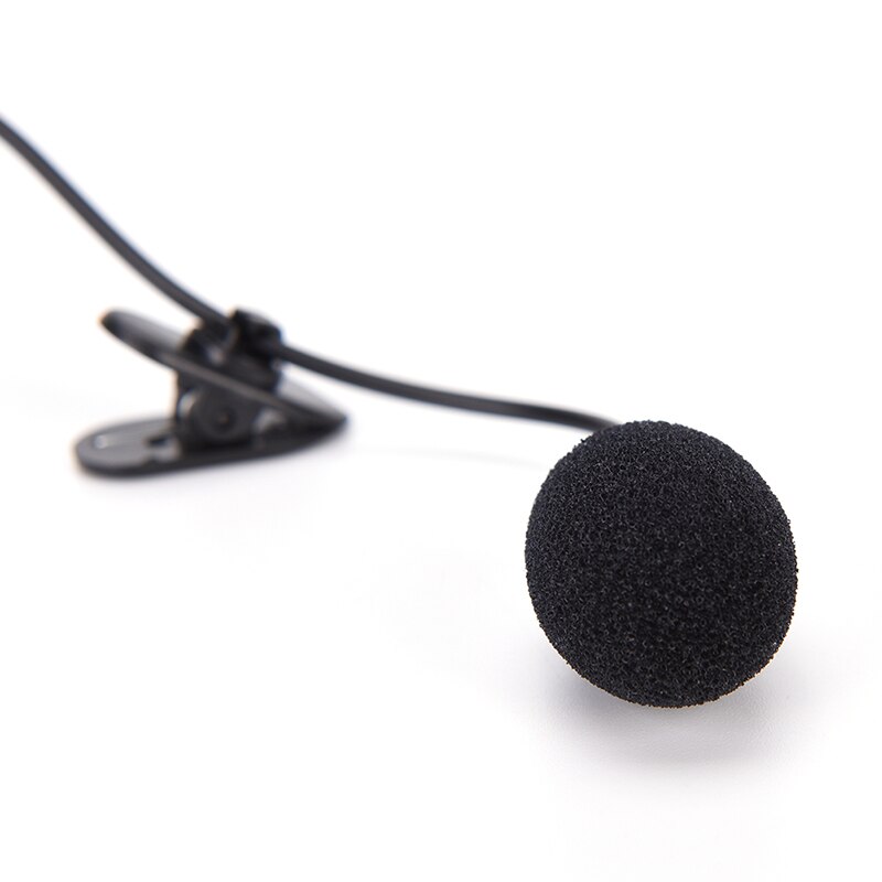 cool style mini 3.5mm hands-free mic microphone clip on lavalier lapel for pc laptop black