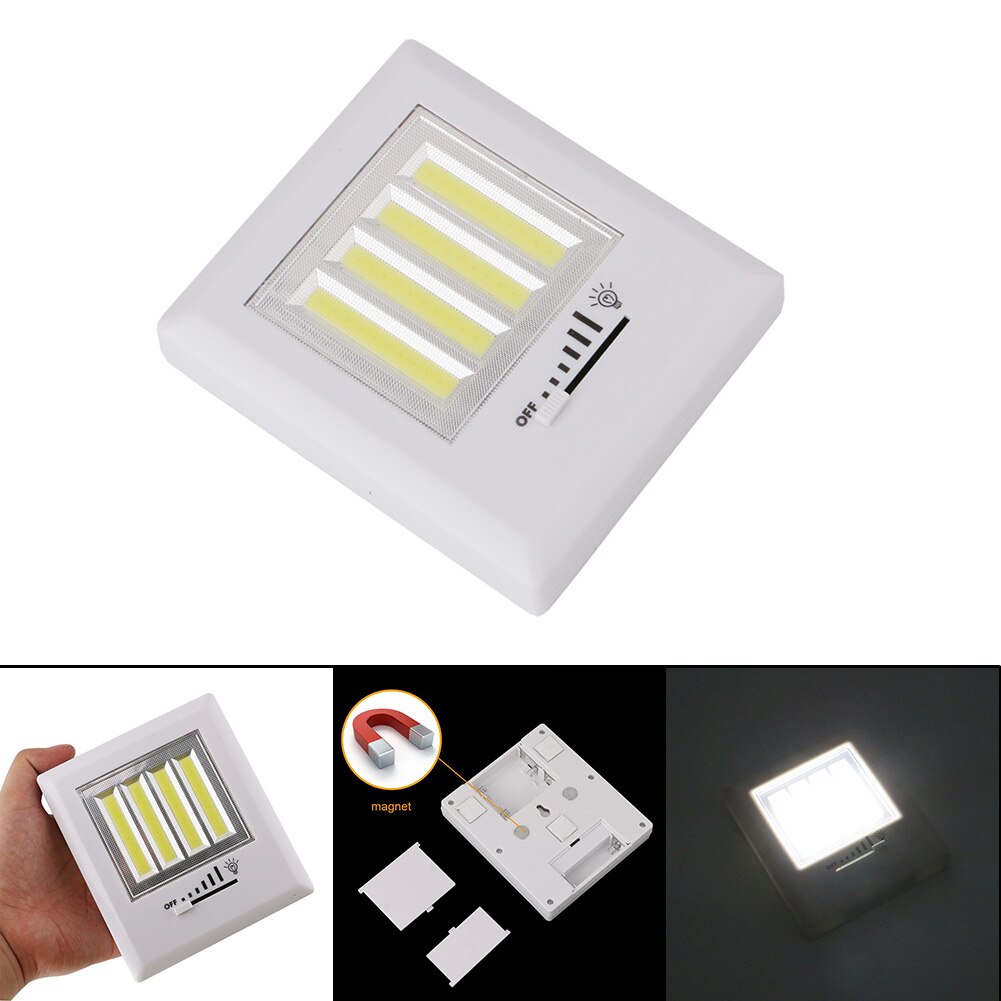 Magnetic LED Night Light Ultra Bright Mini COB Wireless Wall Light with Switch Magnet Tape Camping Lamp Indoor Night Lamp