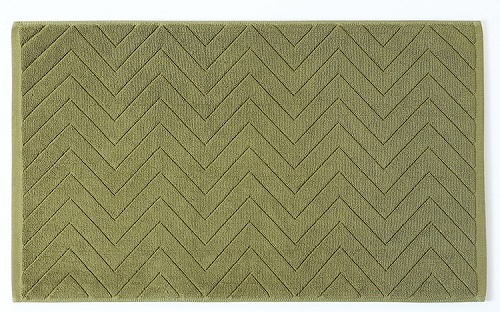 LYN&GY 100% Cotton Lxuray Geometric Plaid Hotel Bathroom Foot Towel Door Bathmat Machine Washable 45x75cmx380grams Bathroom mat