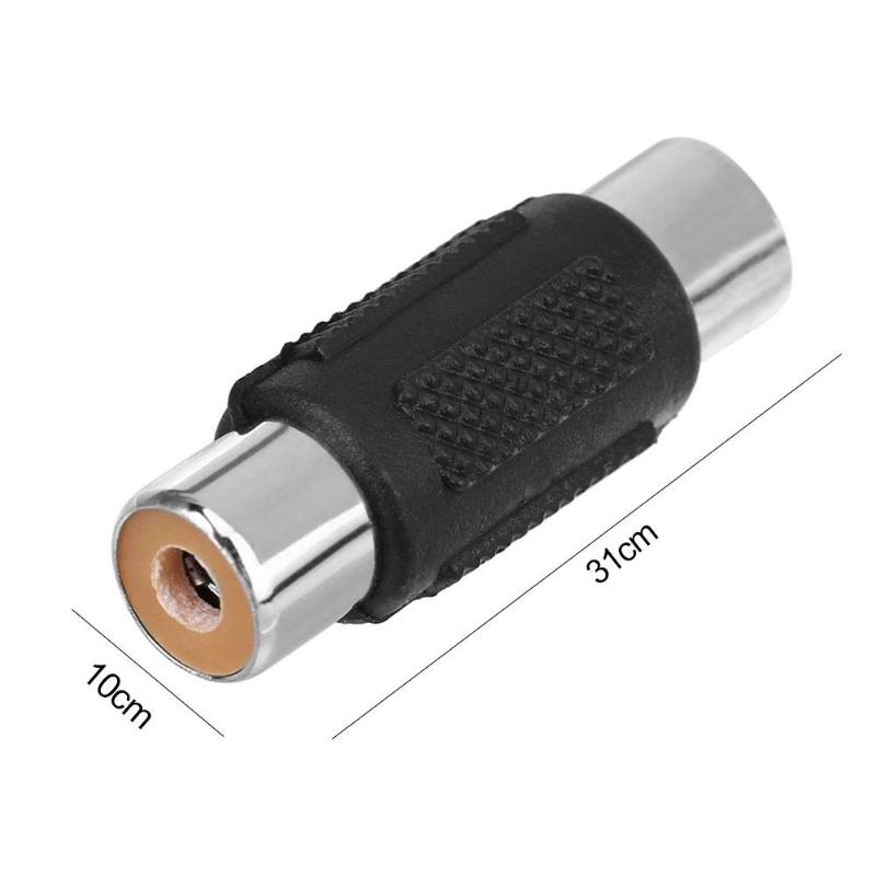 4 stks/partij RCA Female naar RCA Female Audio Video Kabel Jack Plug Connector Adapter RCA F/F Extender Converter