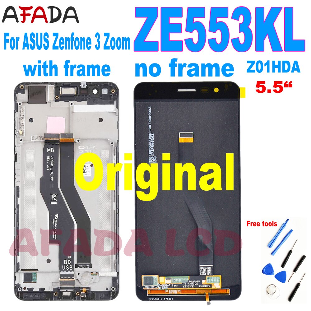 Original Neue LCD Für ASUS Zenfone 3 Zoomen ZE553KL Z01HDA LCD Anzeige Touchscreen Digitizer Amoled 5.5 "ZE553KL LCD Anzeige