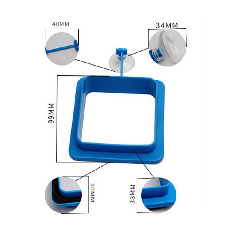 Schwimm Tablett Zubringer Werkzeug Kunststoff Platz/Runde Fütterung Rahmen Blau Aquarium Fütterung Ring Fisch Liefert Aquatische Produkte