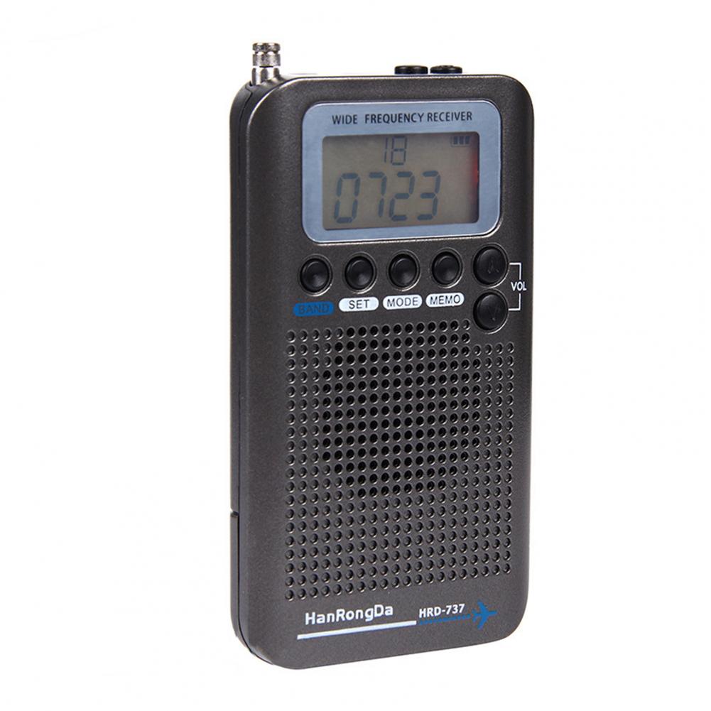 HRD-737 FM/AM Radio LCD Display Digital Radio Portable Pocket Radio FM/AM/SW/CB/Air/VHF Mini World Band FM Radio радиоприёмник