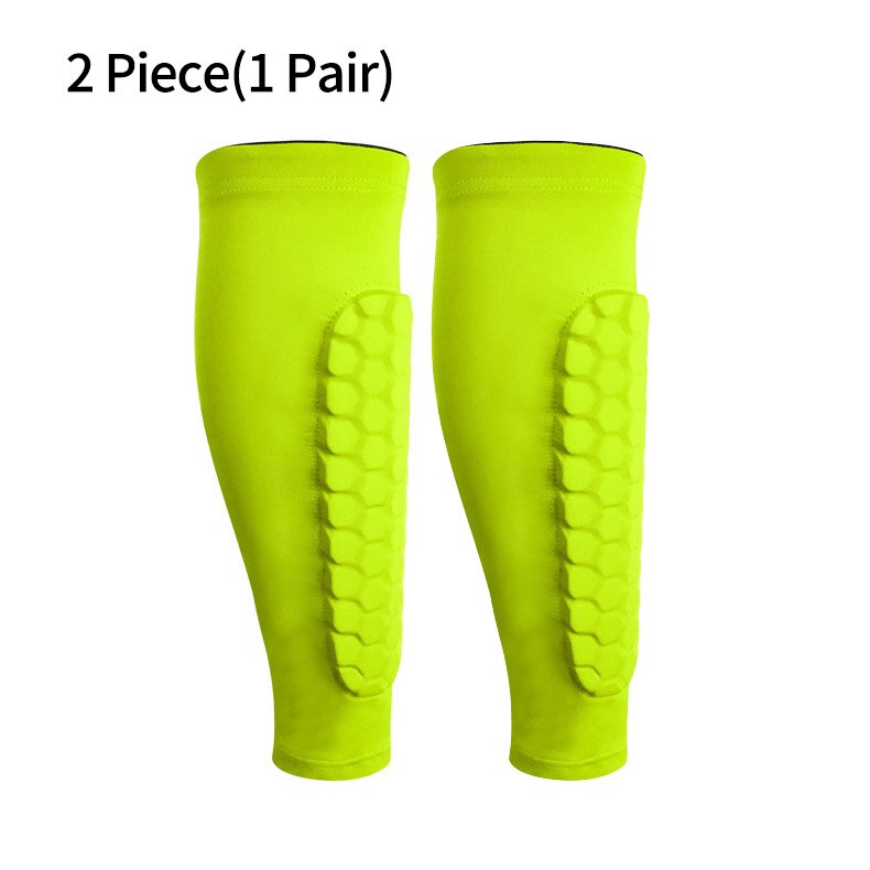 Sports Soccer Shinpads Football Kinds Socks Sleevse Shin Guards Protect Compression Shinguard Safety Protection Guard Volleyball: Green 2 pcs / M