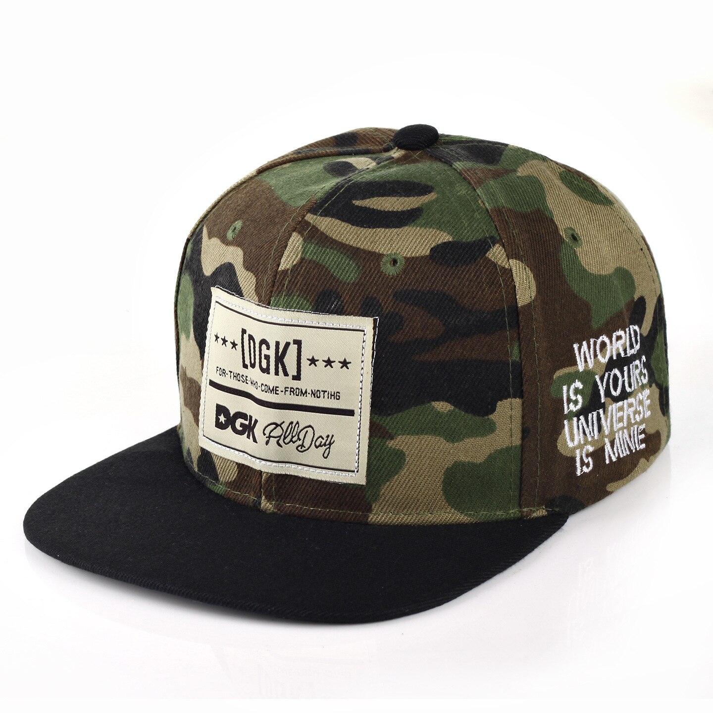 Euro-American DGK Camouflage Trucker Hat Hip-hop Baseball Cap Men Running Cap Women Couple Snapback Hat: Green