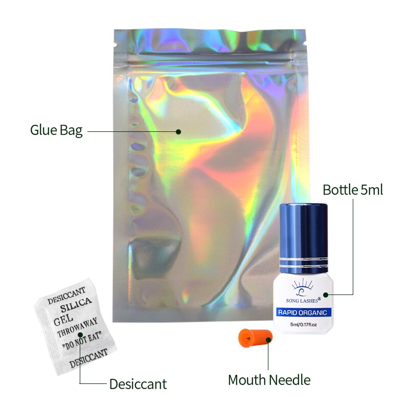 Colle adhésive forte de 10ml pour extensions de cils, 1-2 secondes, séchage rapide, professionnelle, noire