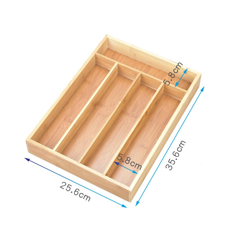 Bamboo Expandable Drawer Organizer, Premium Cutlery and Utensil Tray, Bamboo, Adjustable Kitchen Drawer Divider: 36x26x5cm