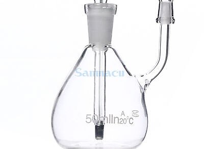 50ml With Thermometer Lab Glass Specific Gravity Bottle Pycnometer Class A