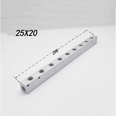 25 x 20mm 1/4 "bsp kvinnlig pneumatisk koppling snabbkoppling gasfördelare grenrörsdelare aluminiumblock för luftkompressor: 9- vägs 11- port
