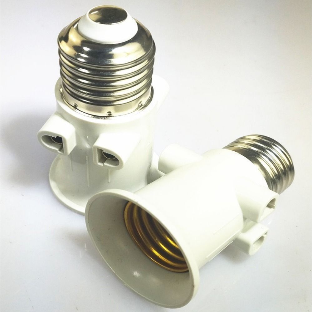ABS E27 EU Led-lampe Adapter Weiß E27 Buchse Glühbirne EU Stecker Stecker Lampe Adapter Stecker Stecker Zubehör