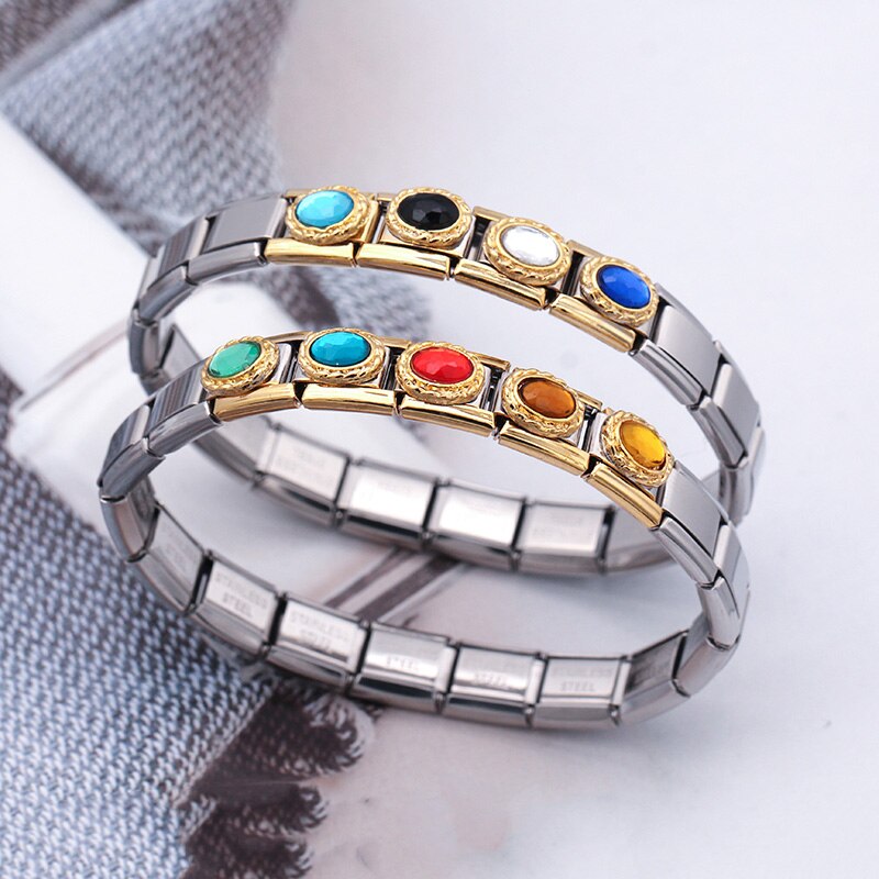 Hapiship Original Gänseblümchen verrotten-weiß-schwarzer strass-Charme, passend für armbänder, edelstahl, schmuckherstellung  dj010